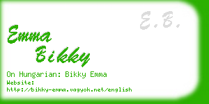 emma bikky business card